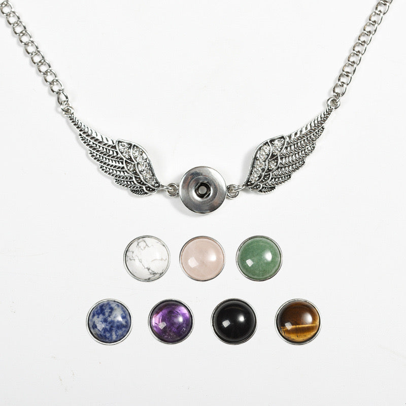 Interchangeable Crystal Snap Necklace