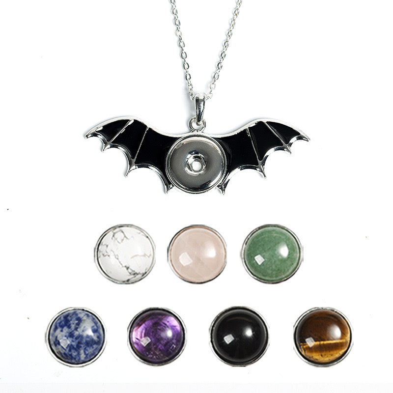 Interchangeable Crystal Snap Necklace