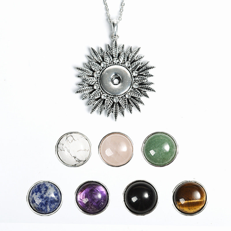 Interchangeable Crystal Snap Necklace