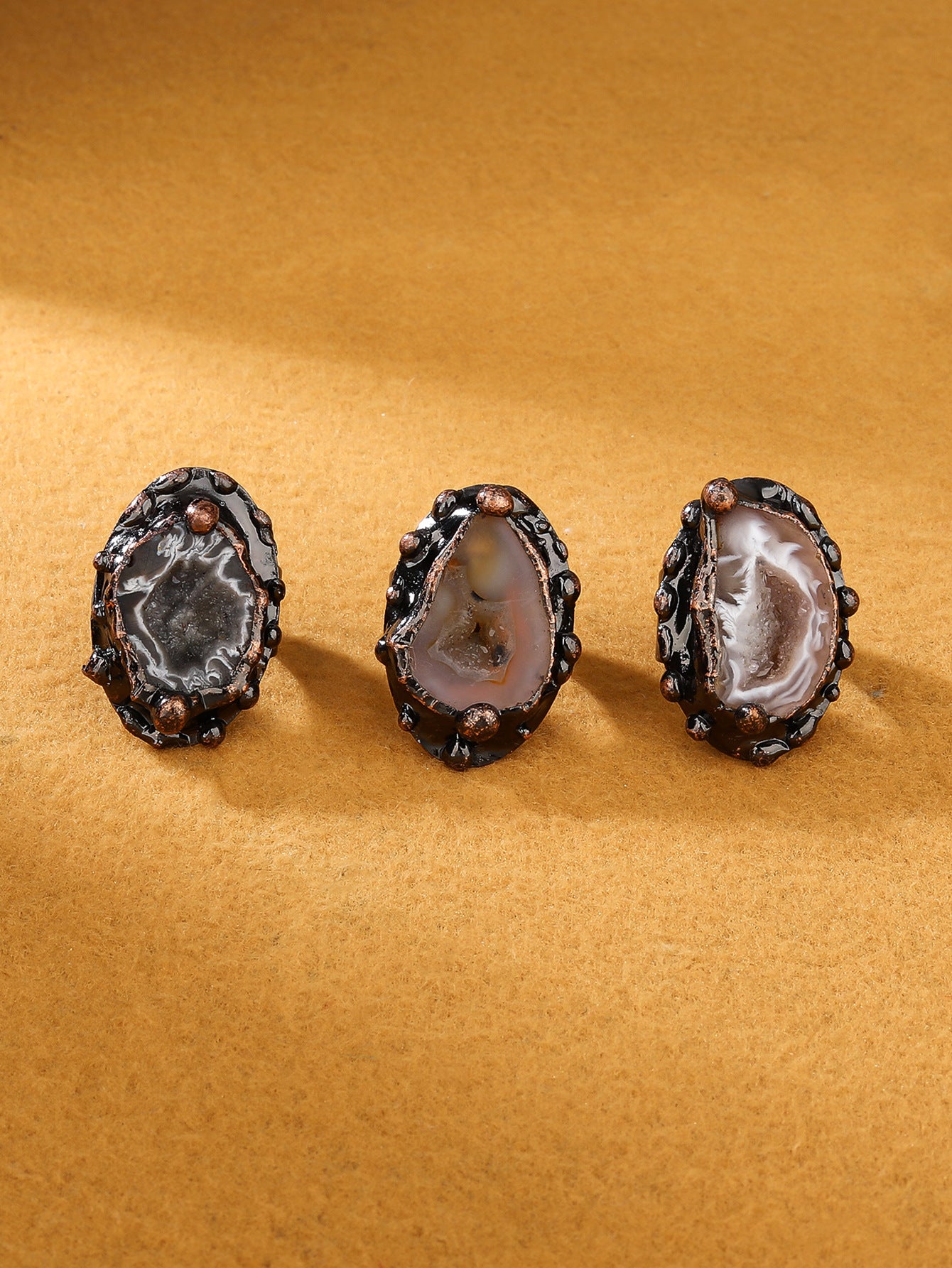 Vintage-Druzy Agate Ring