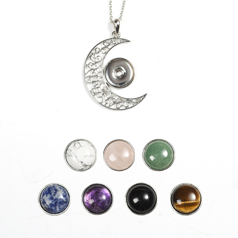 Interchangeable Crystal Snap Necklace