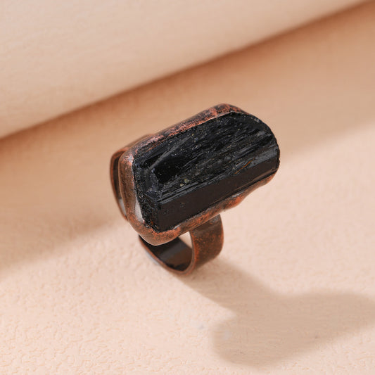 Vintage-Black Tourmaline Ring