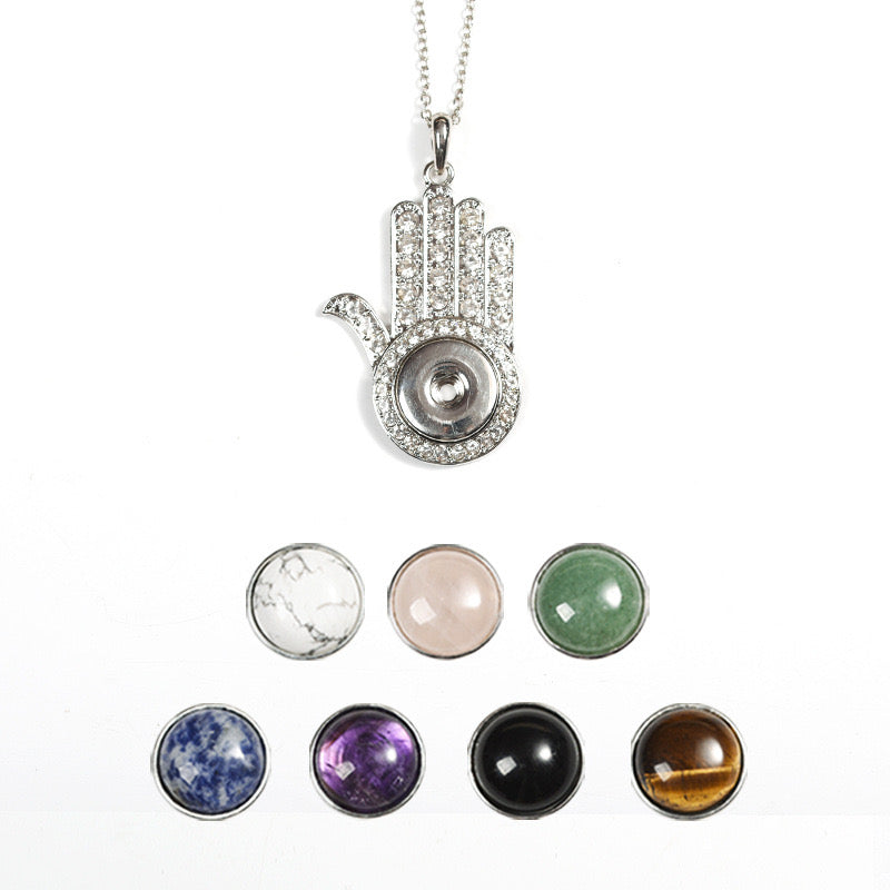 Interchangeable Crystal Snap Necklace