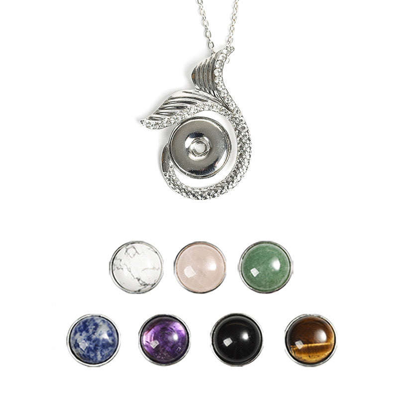 Interchangeable Crystal Snap Necklace