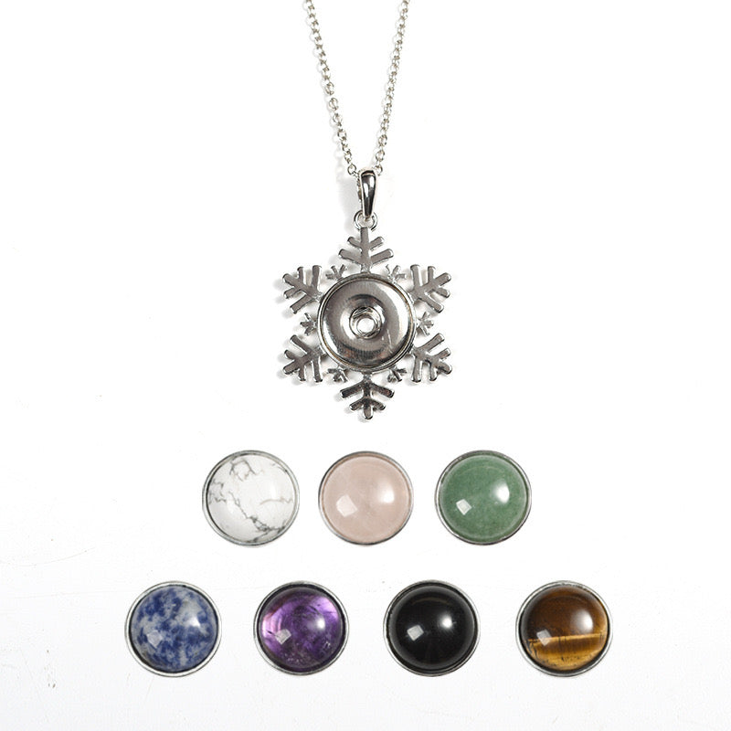 Interchangeable Crystal Snap Necklace