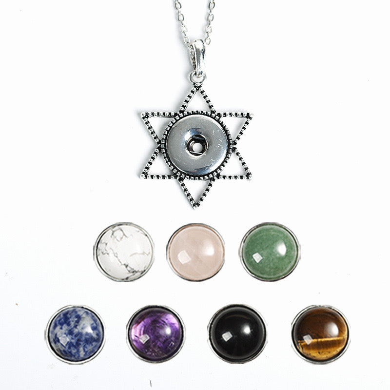 Interchangeable Crystal Snap Necklace