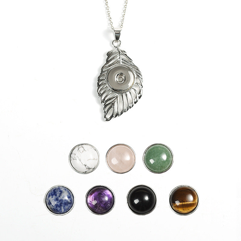 Interchangeable Crystal Snap Necklace