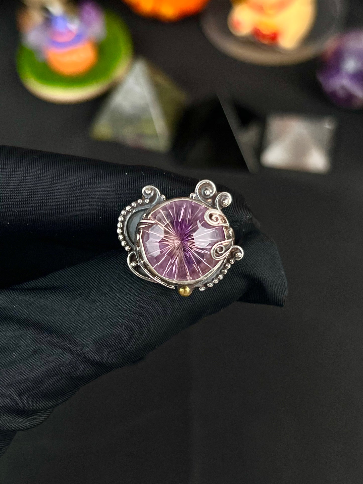 Ametrine Ring Sterling Silver Nepal Style