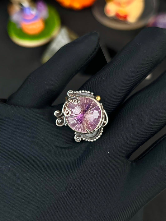 Ametrine Ring Sterling Silver Nepal Style