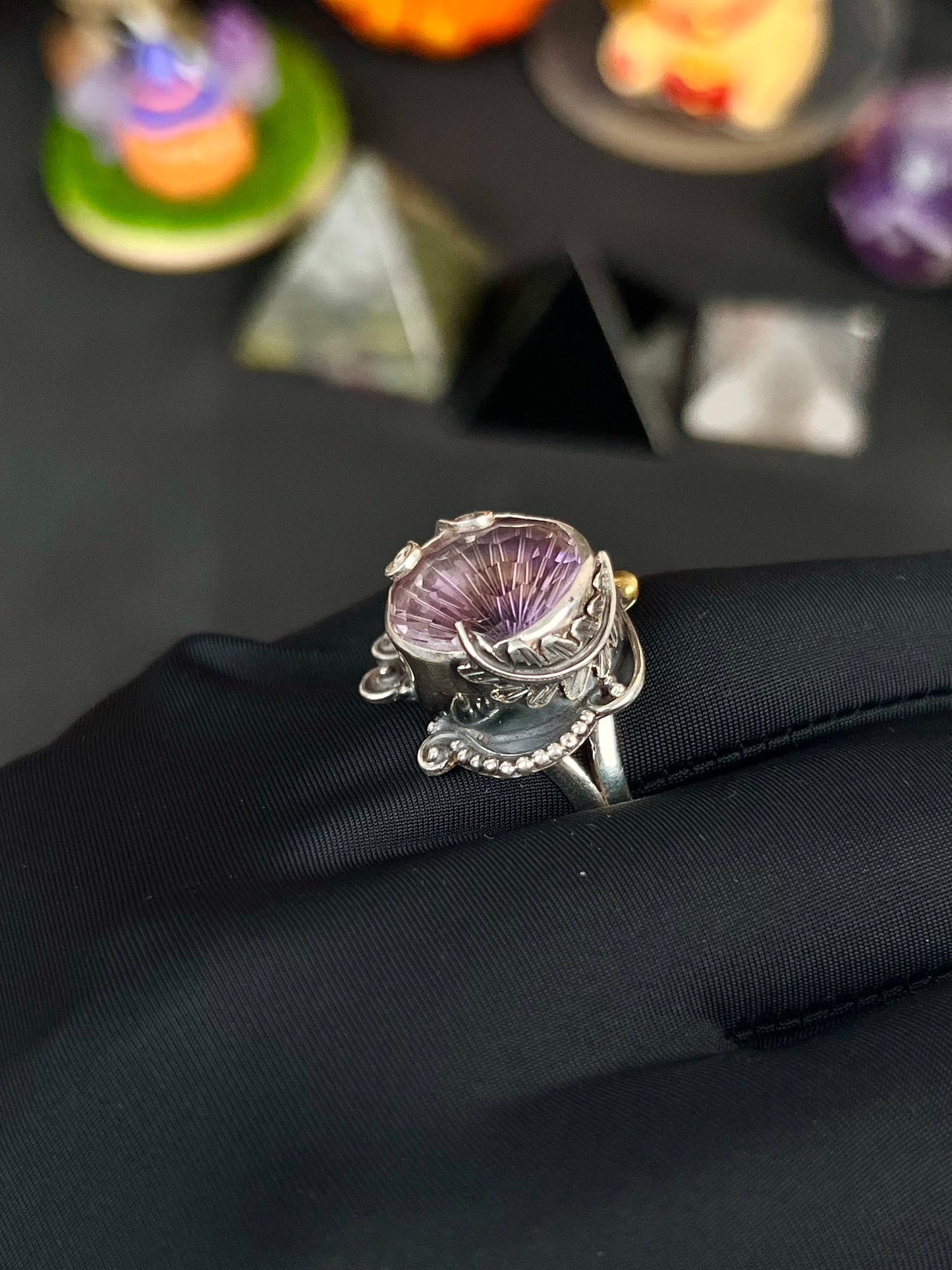 Ametrine Ring Sterling Silver Nepal Style