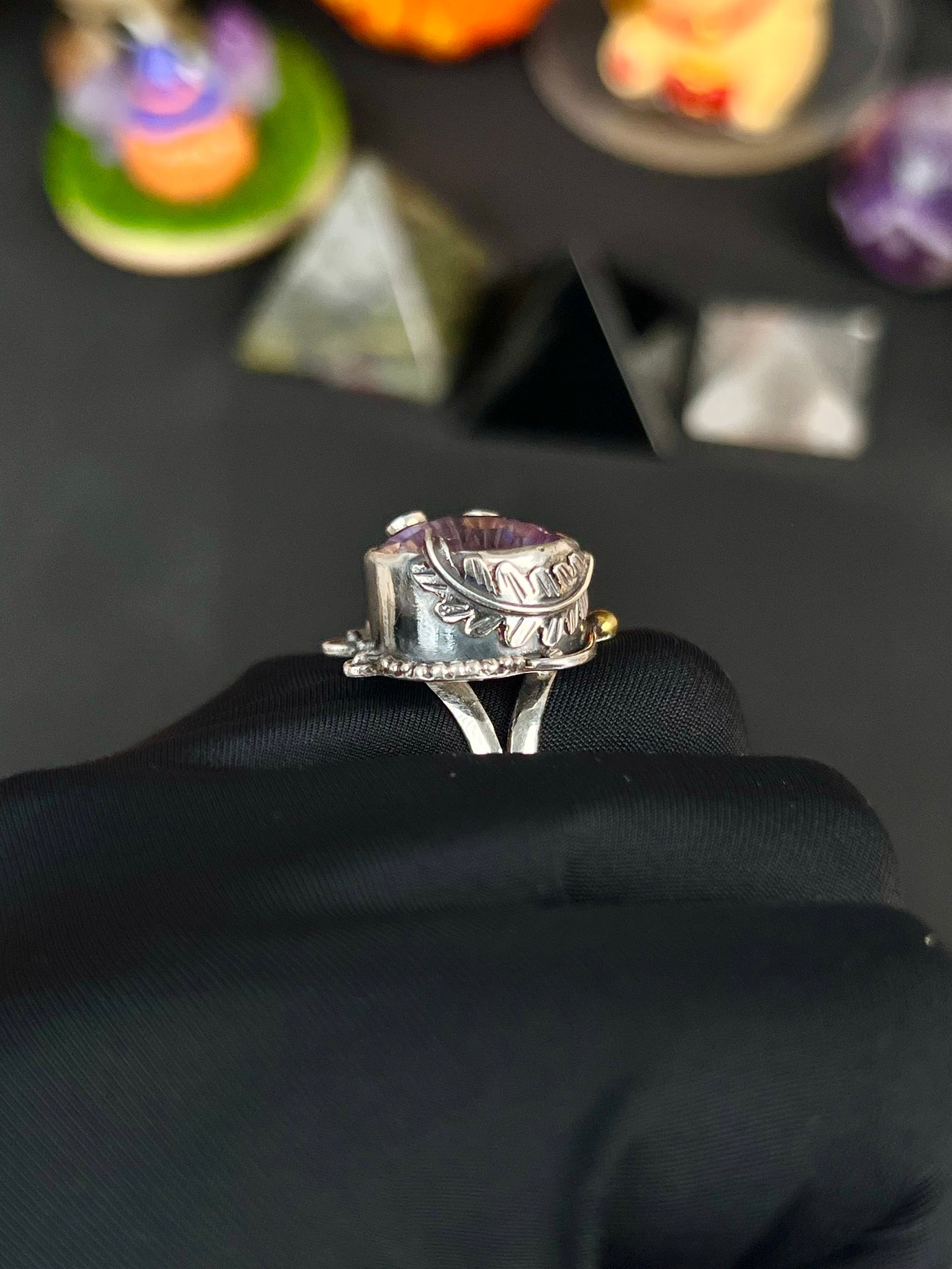 Ametrine Ring Sterling Silver Nepal Style