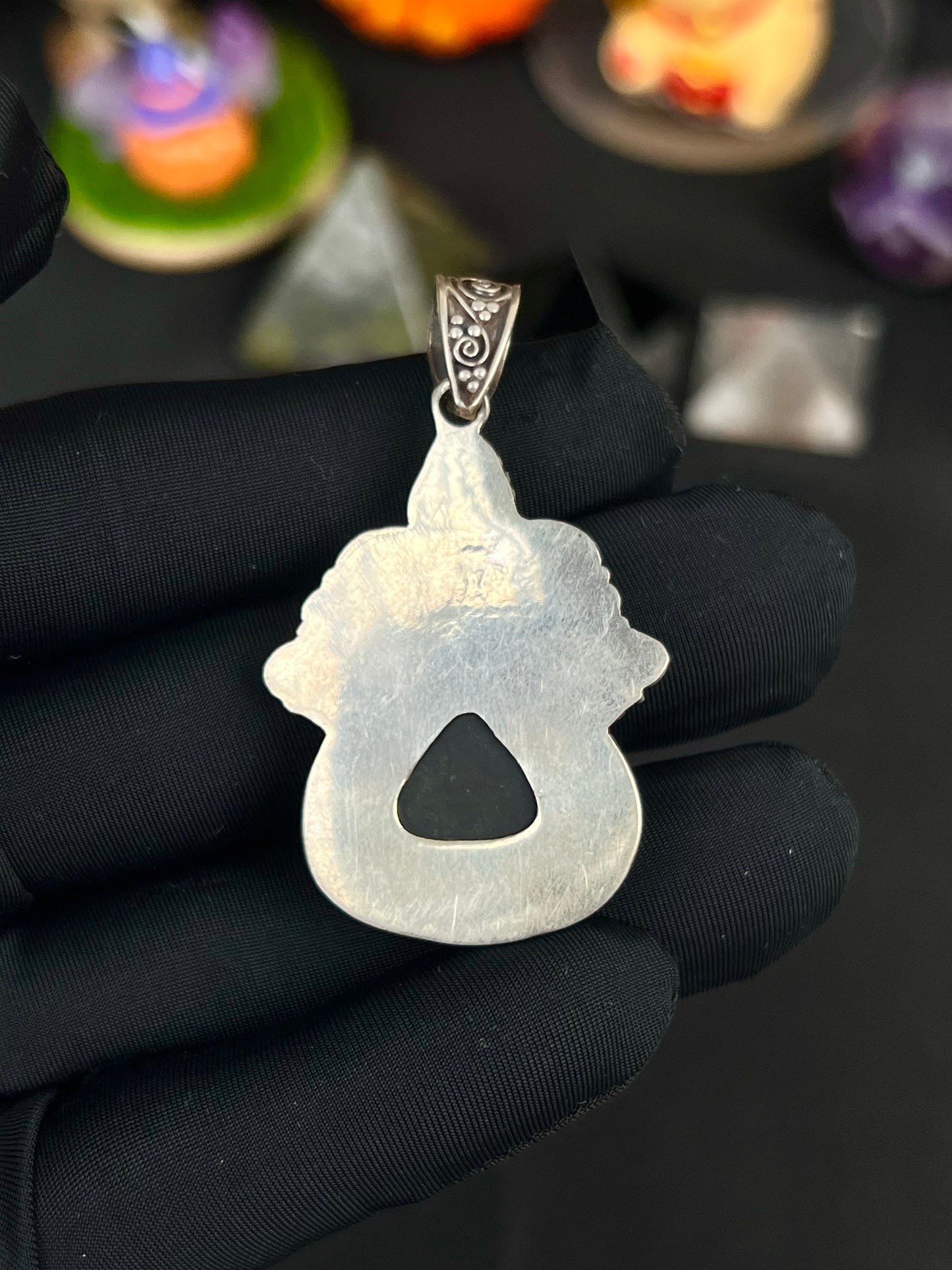 Nepal Pendant, Silver Pendant with Shell