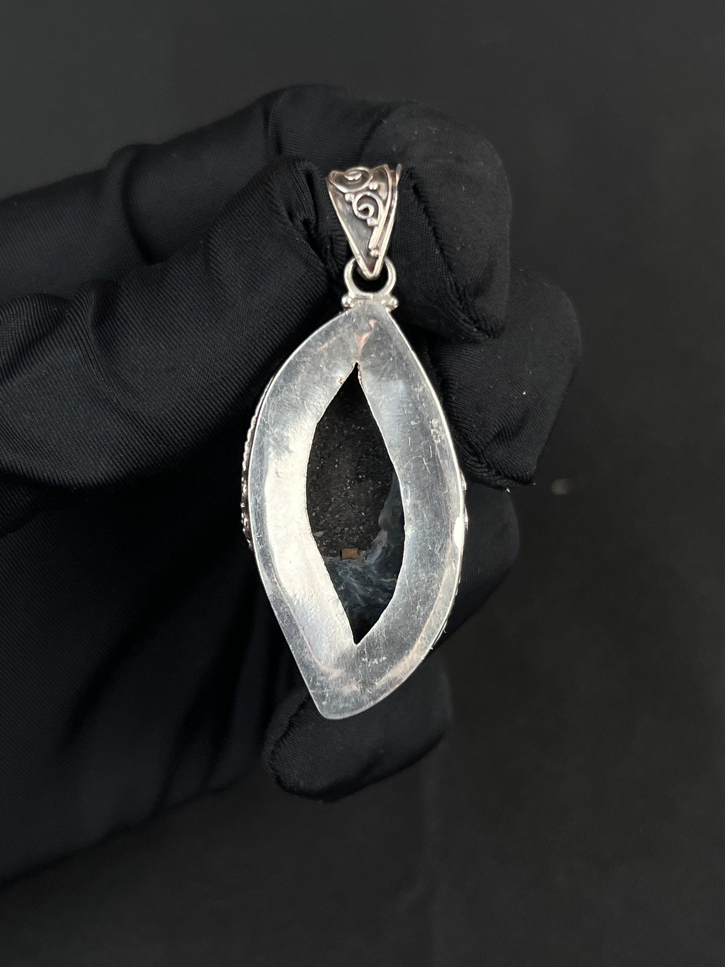 Petersite Pendant Nepal Style Sterling Silver