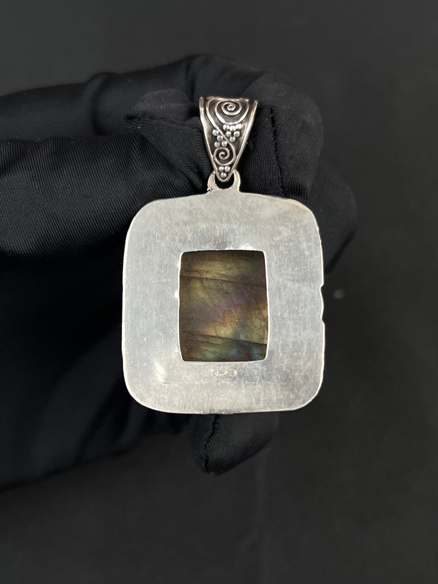 Labradorite Pendant Nepal Style Sterling Silver