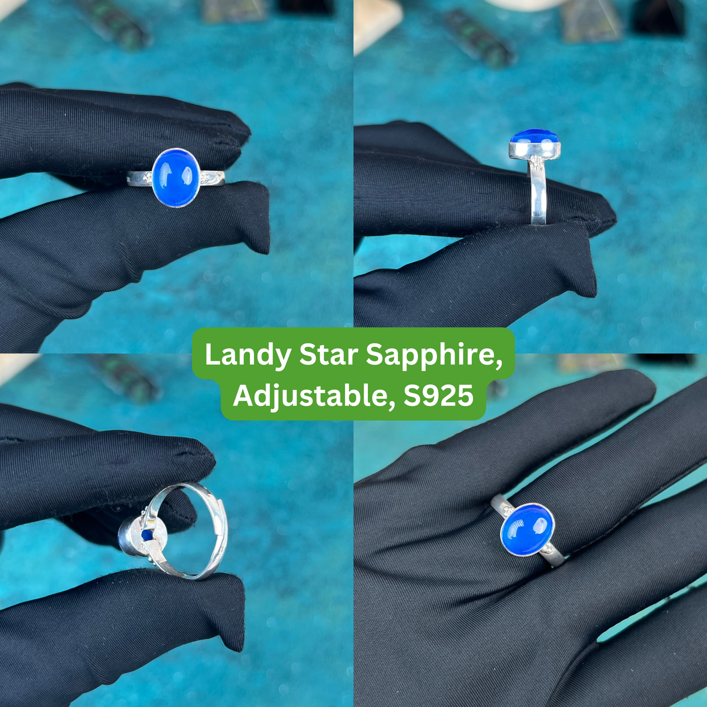 Landy Star Sapphire Ring Sterling Silver Nepal Style