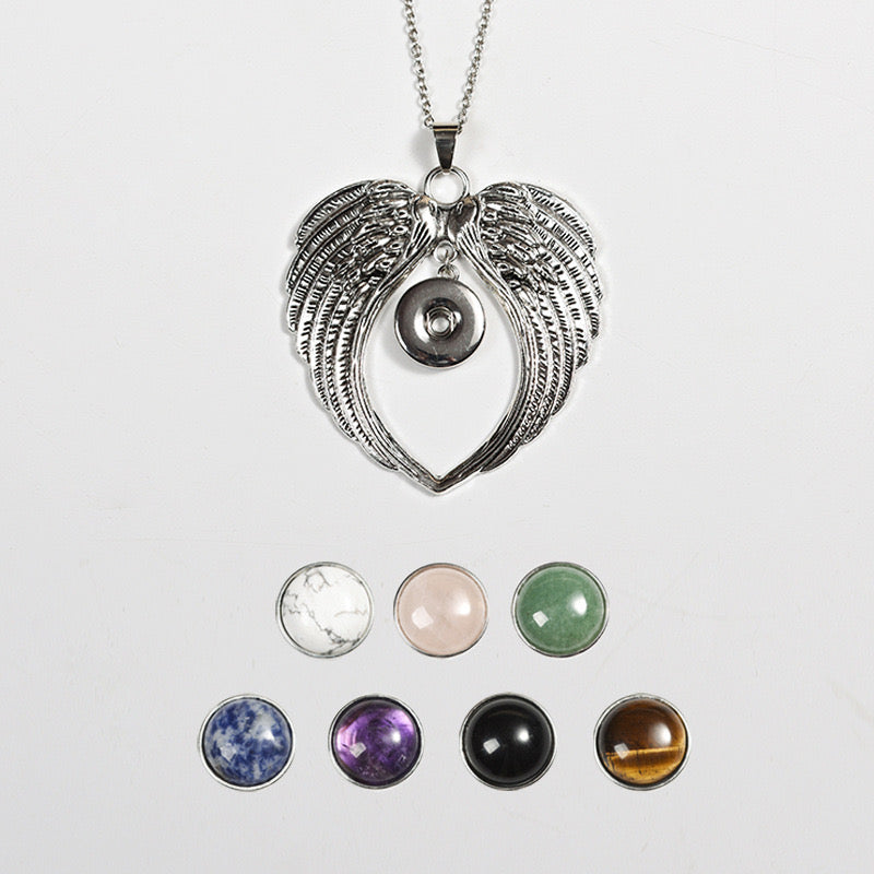 Interchangeable Crystal Snap Necklace