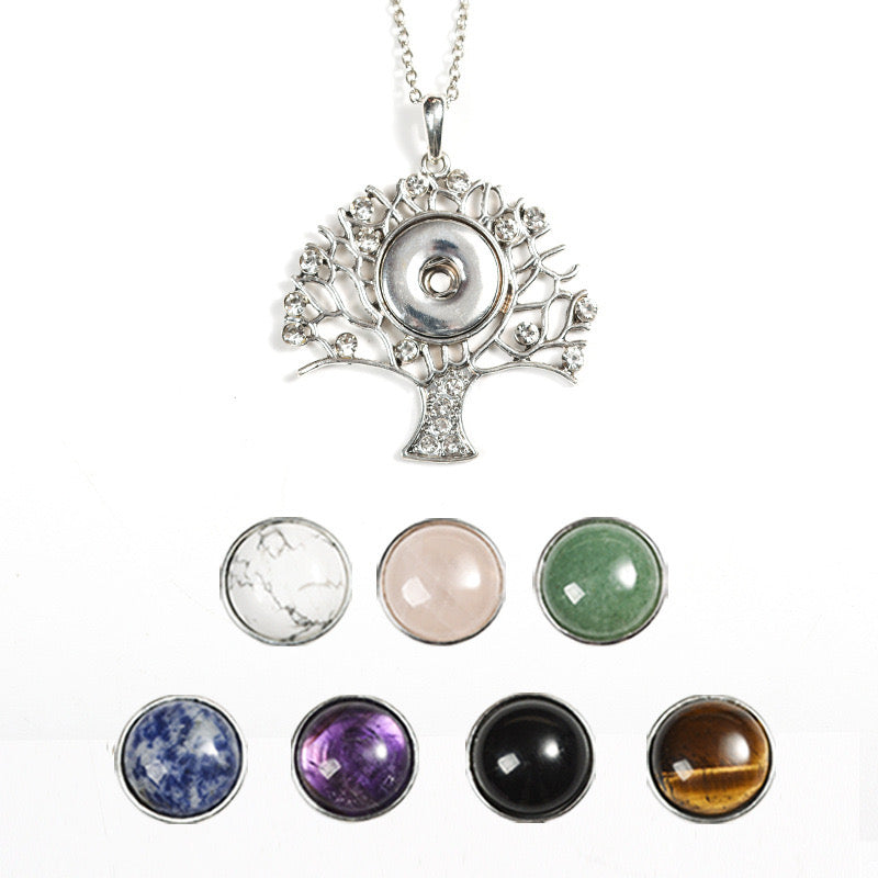 Interchangeable Crystal Snap Necklace