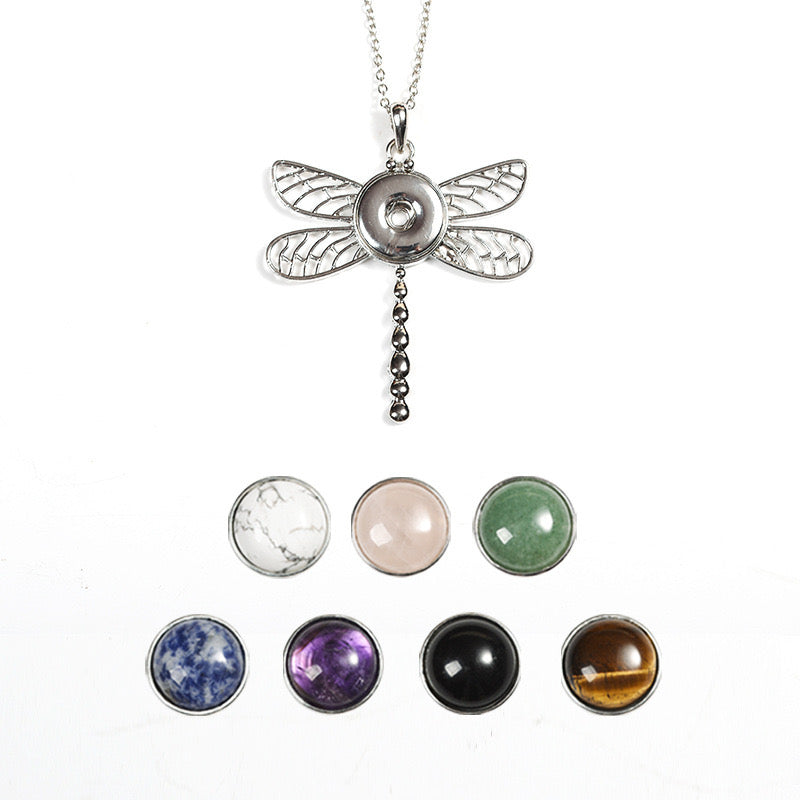 Interchangeable Crystal Snap Necklace