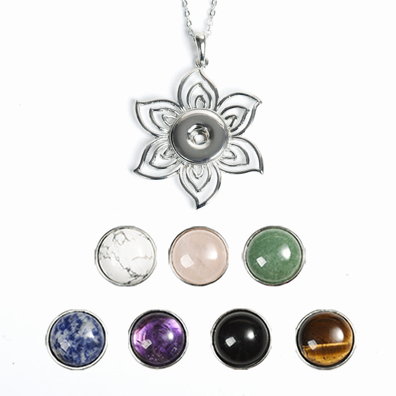 Interchangeable Crystal Snap Necklace